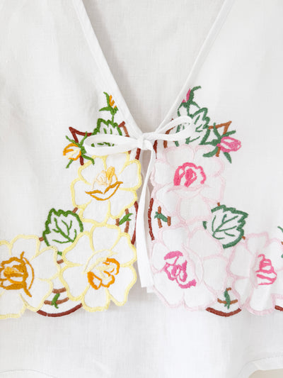 Frea Vintage Reworked Multi Floral Embroidered Top - Radical Living 
