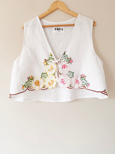 Frea Vintage Reworked Multi Floral Embroidered Top - Radical Living 