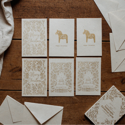 Goldrick Handmade Lokta Paper Christmas Cards - Radical Giving