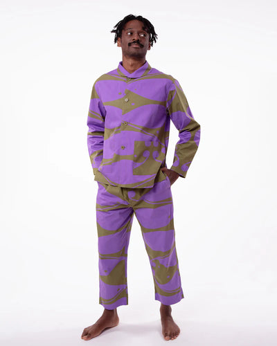 Irregular Sleep Pattern Sidewinder Pyjama Jacket in Olive