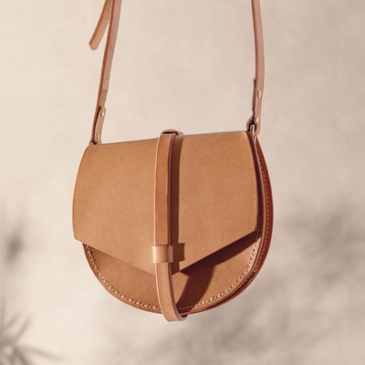 Lucy Welton Handmade Leather Small Satchel Tan
