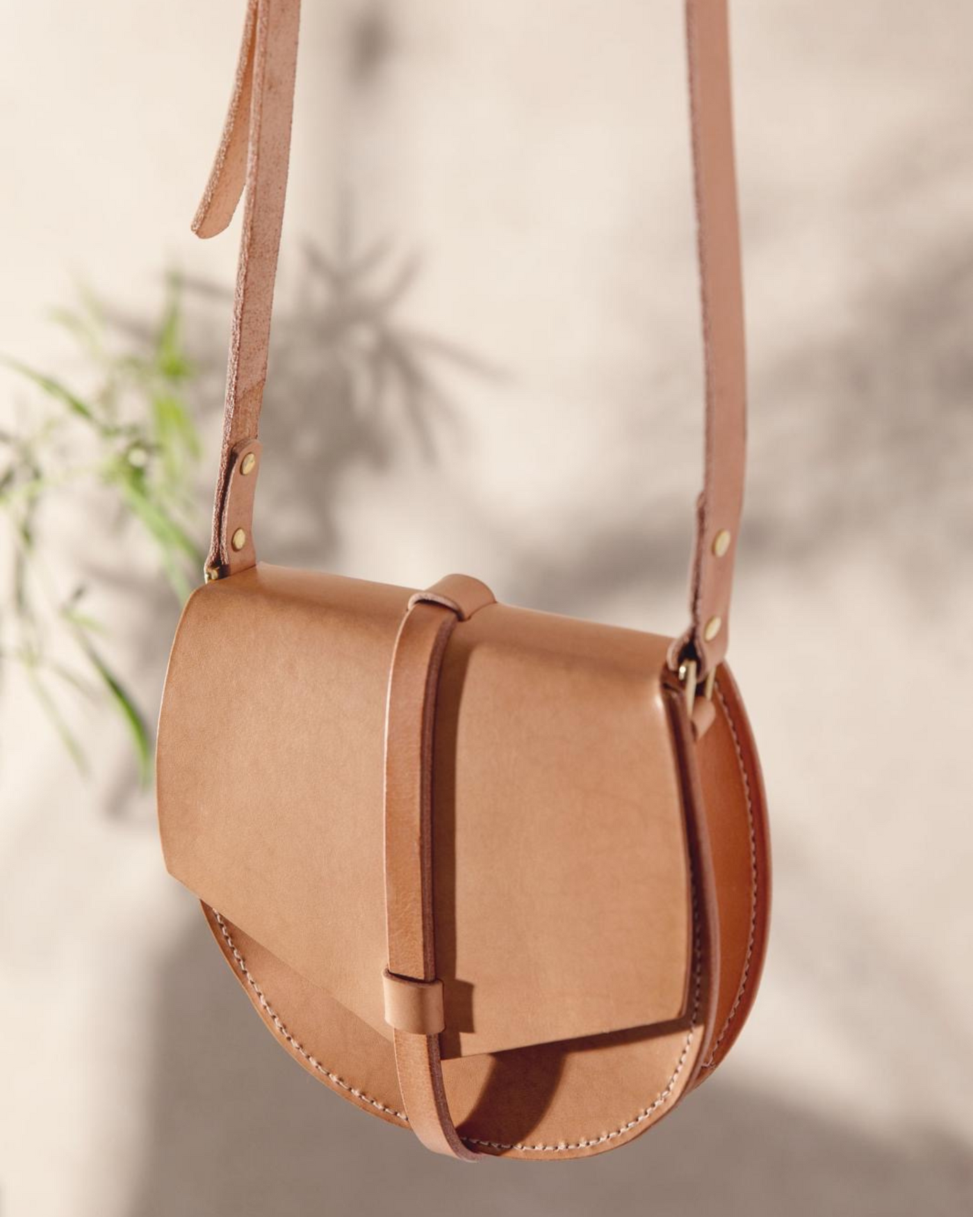 Lucy Welton Handmade Leather Small Satchel Tan