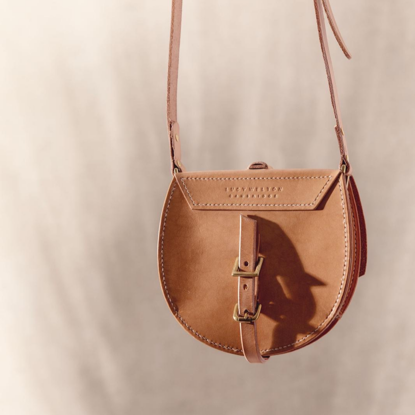Lucy Welton Handmade Leather Small Satchel Tan