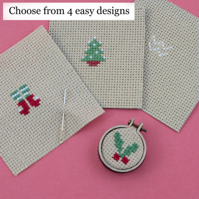 Marvling Bros LTD Make Your Own Christmas Bauble Jolly Holly Cross Stitch Kit