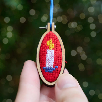 Marvling Bros LTD Make Your Own Christmas Bauble Joy, Peace, Love Cross Stitch Kit
