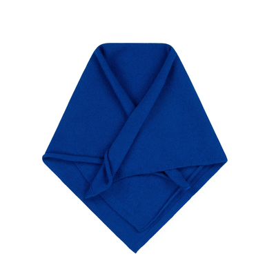 Folded blue fabric on a white background