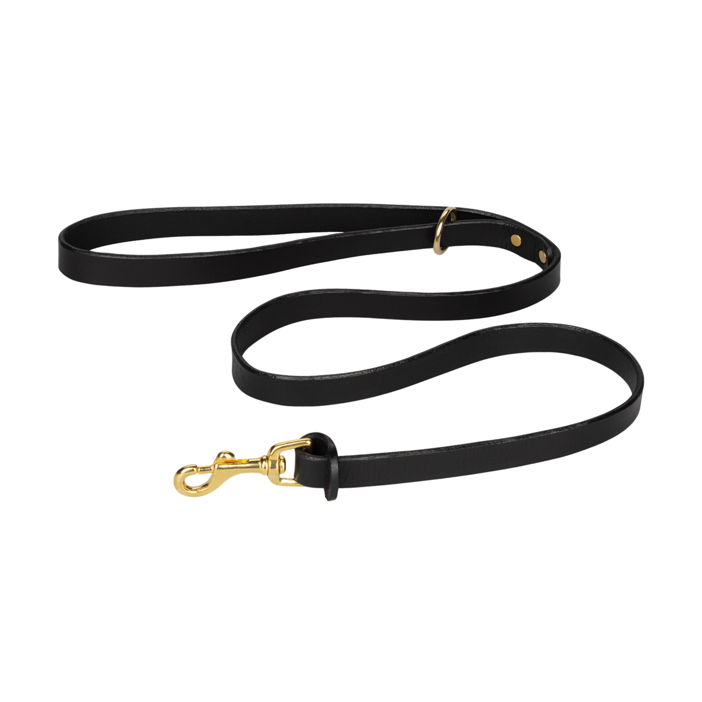Mimi Berry Leather Dog Lead Grainy Black