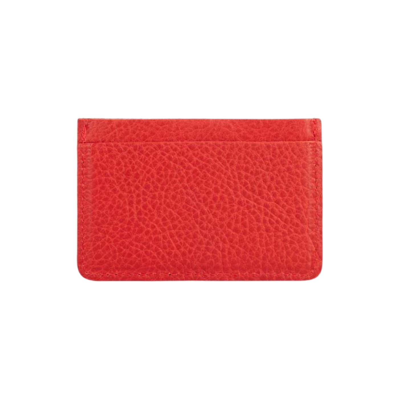 Red textured cardholder on a white background