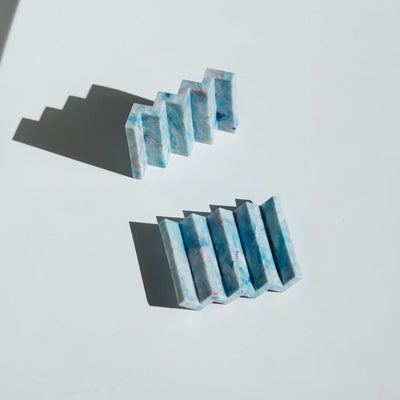 Müll Club Zig Zag Recycled Soap Dish Blue Skies - Radical Living