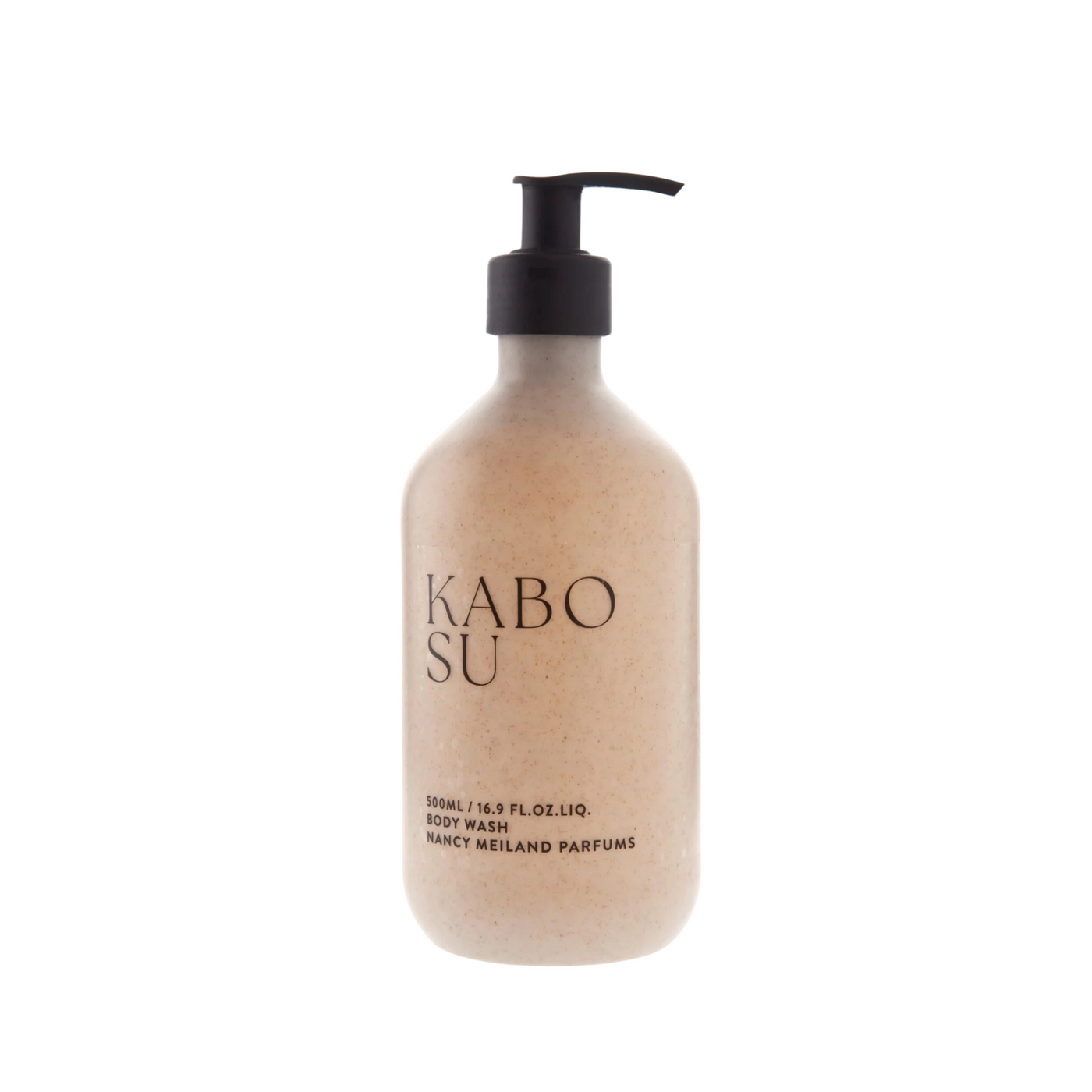 KABO SU body wash bottle with pump on a white background