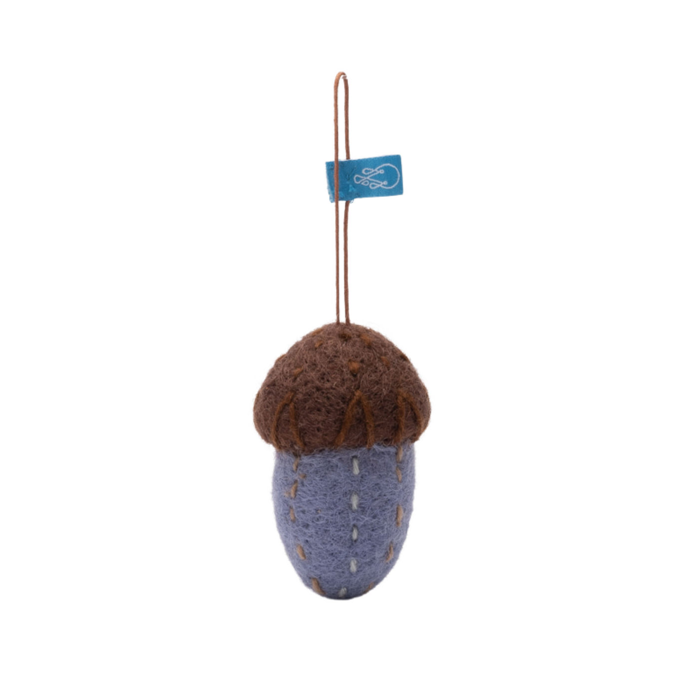Nauseni Handmade Felted Blue Acorn Christmas Decoration - Radical Living
