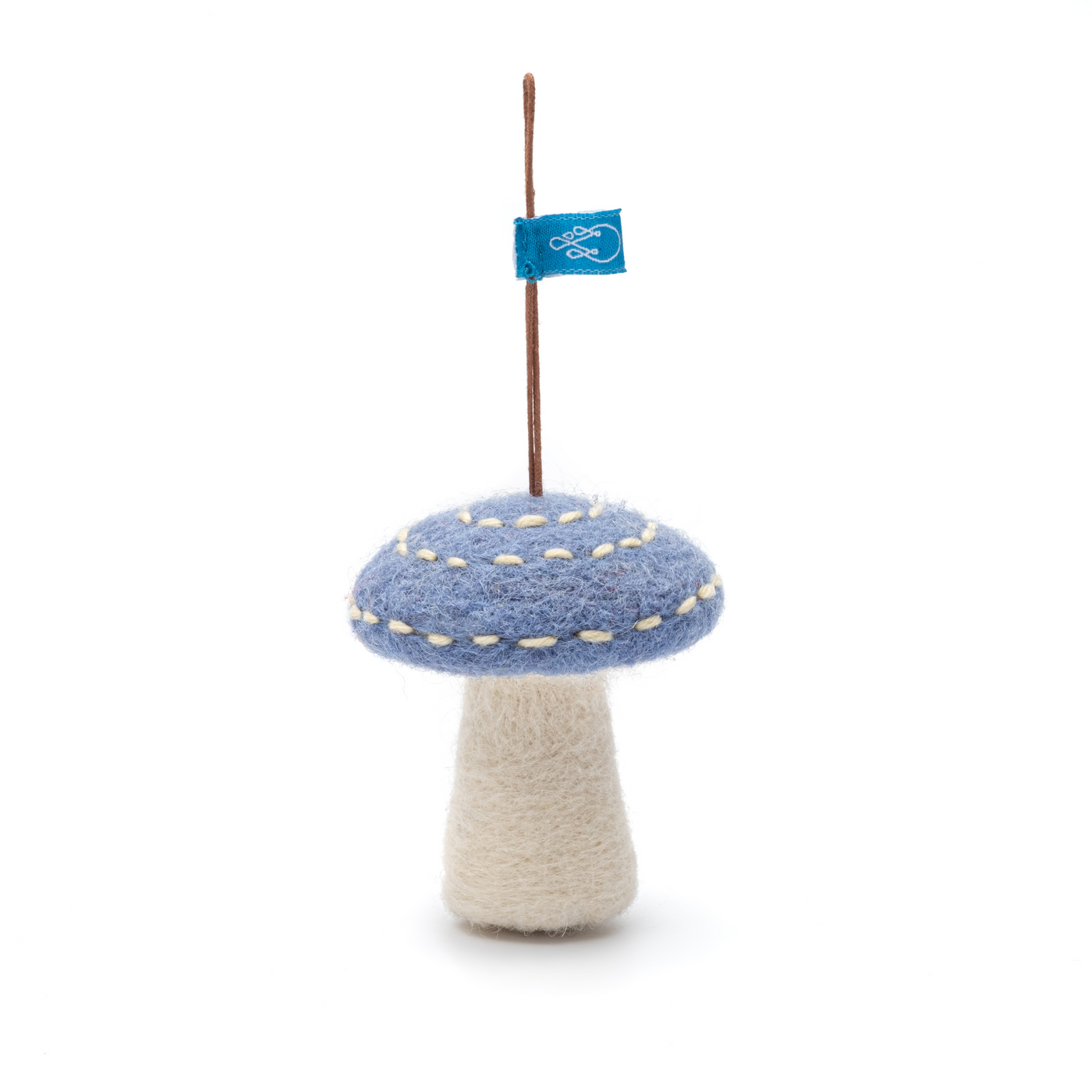Handmade Felted Blue Mushroom Christmas Decoration - Radical Living 