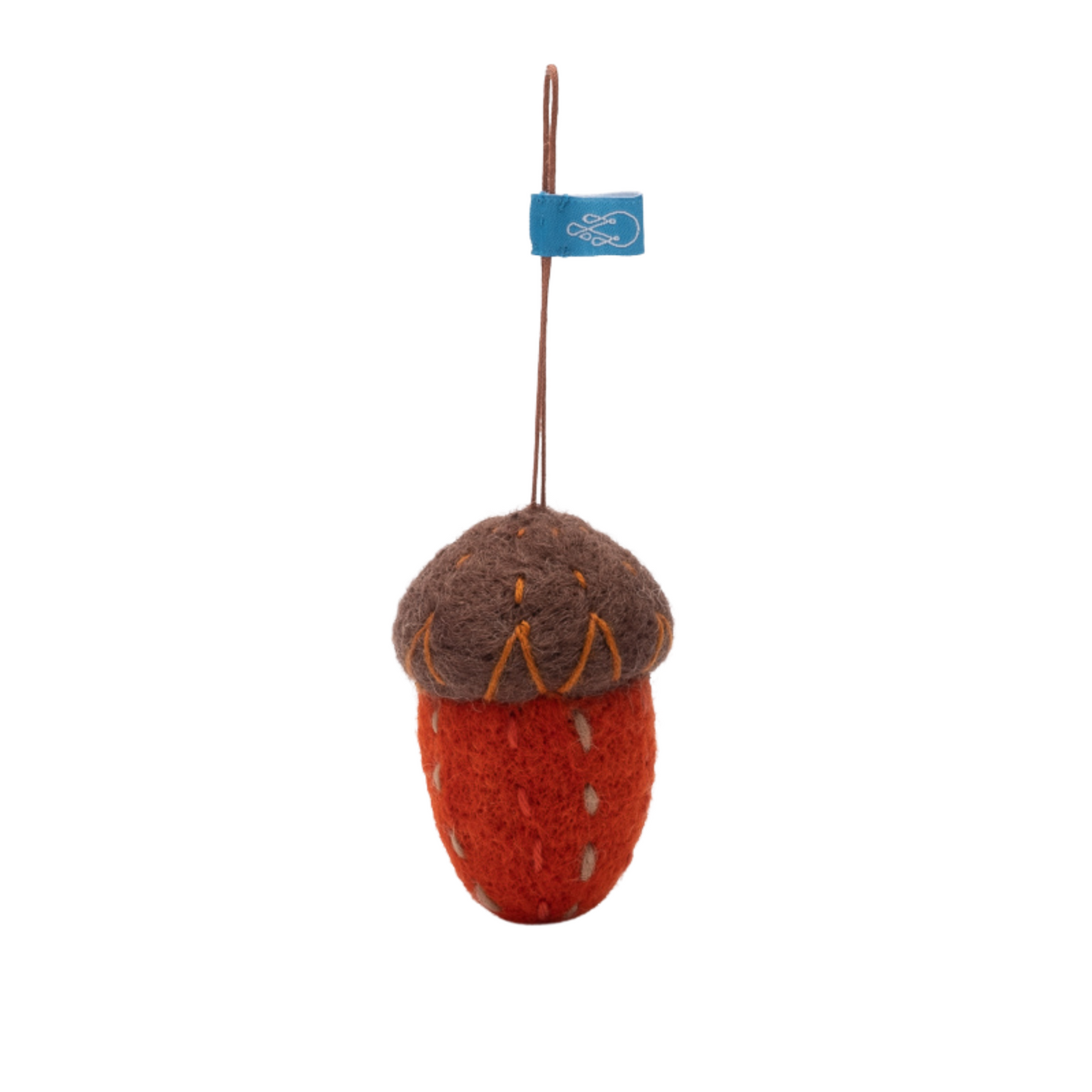 Nauseni Handmade Felted Coral Acorn Christmas Decoration - Radical Living
