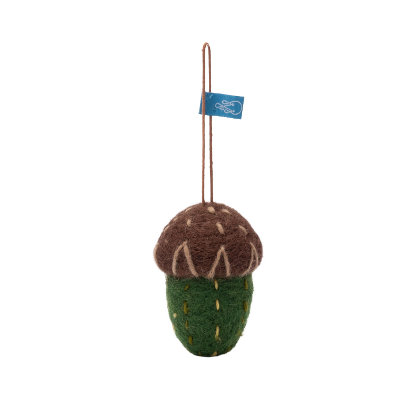 Nauseni Handmade Felted Green Acorn Christmas Decoration - Radical Living