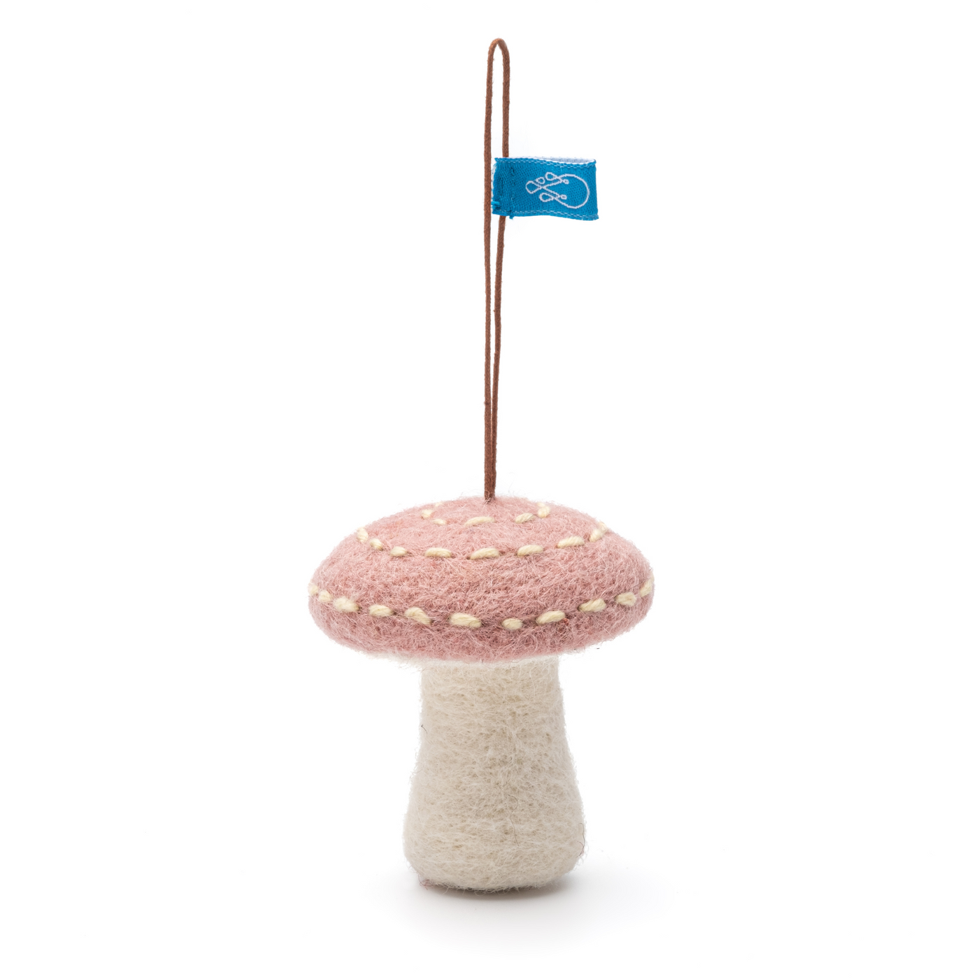 Handmade Felted Pink Mushroom Christmas Decoration - Radical Living 