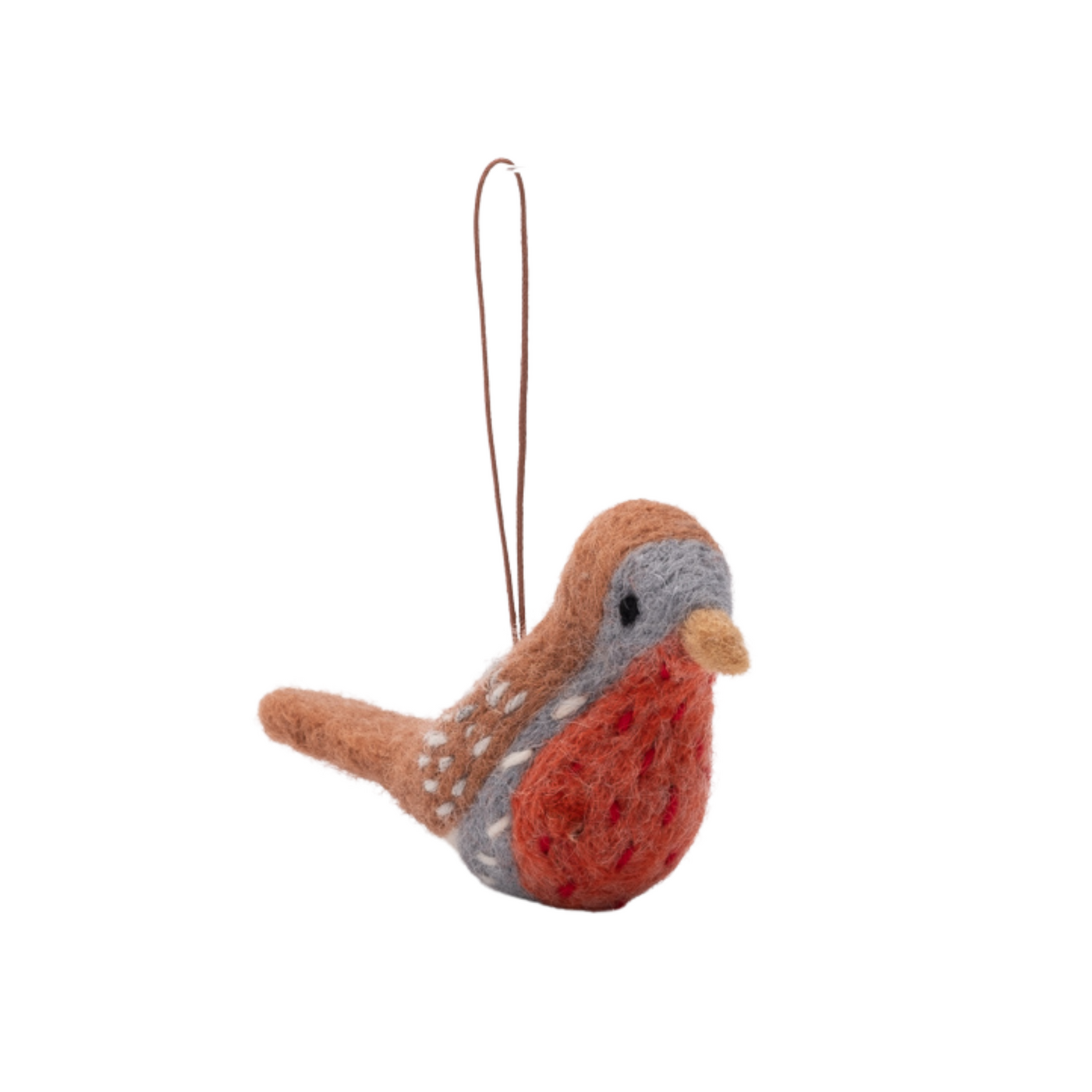 Nauseni Handmade Felted Robin Christmas Decoration - Radical Living