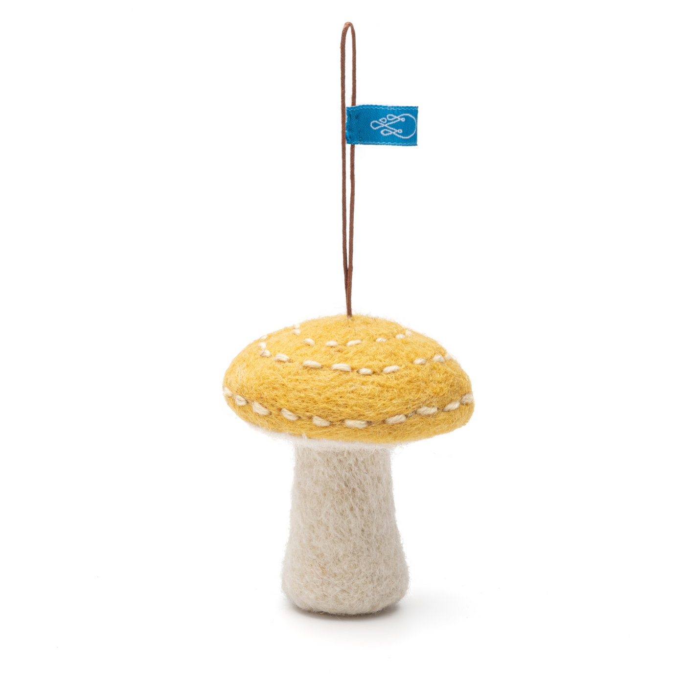 Handmade Felted Yellow Mushroom Christmas Decoration - Radical Living 