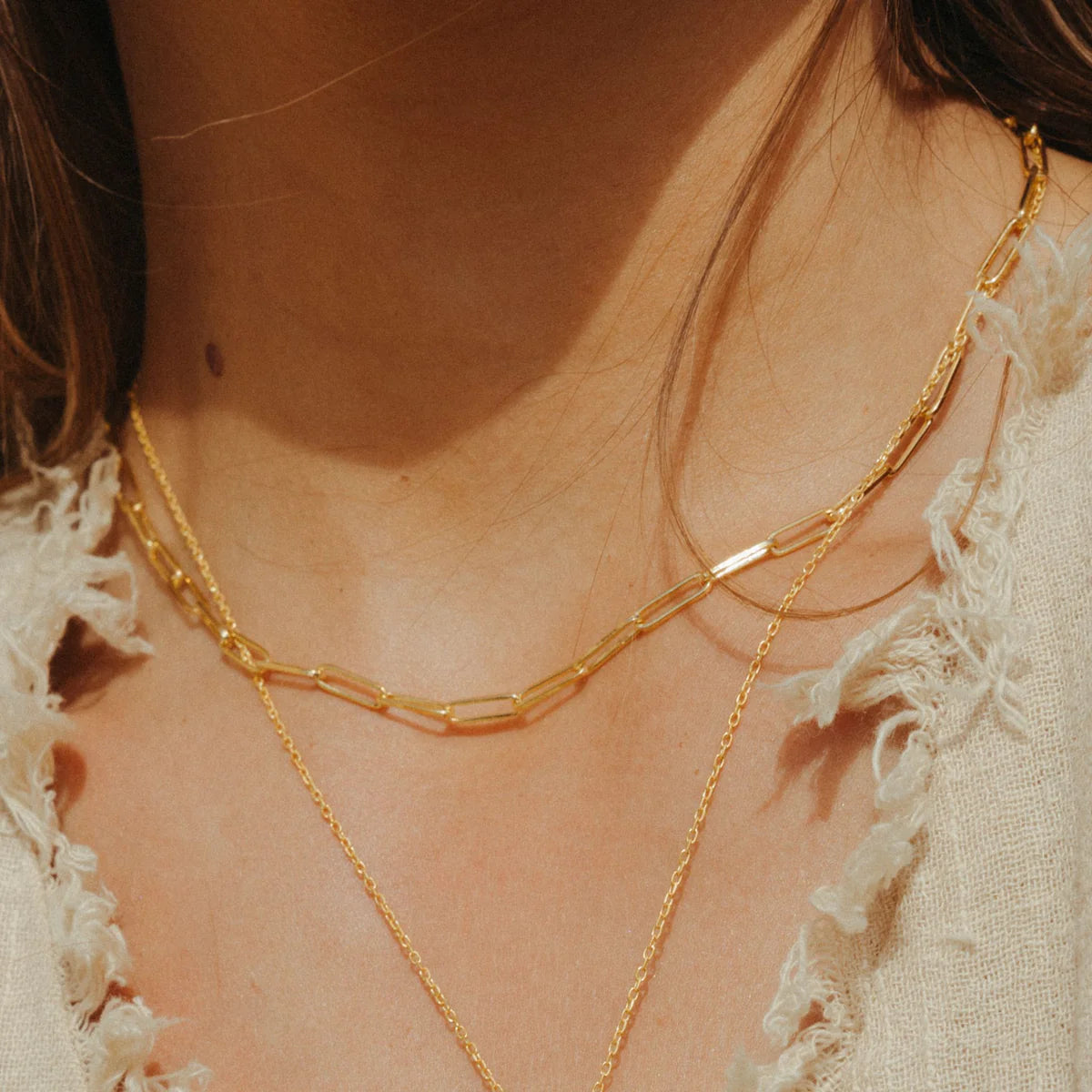 Lore Paperclip Chain Necklace Gold - Radical Living