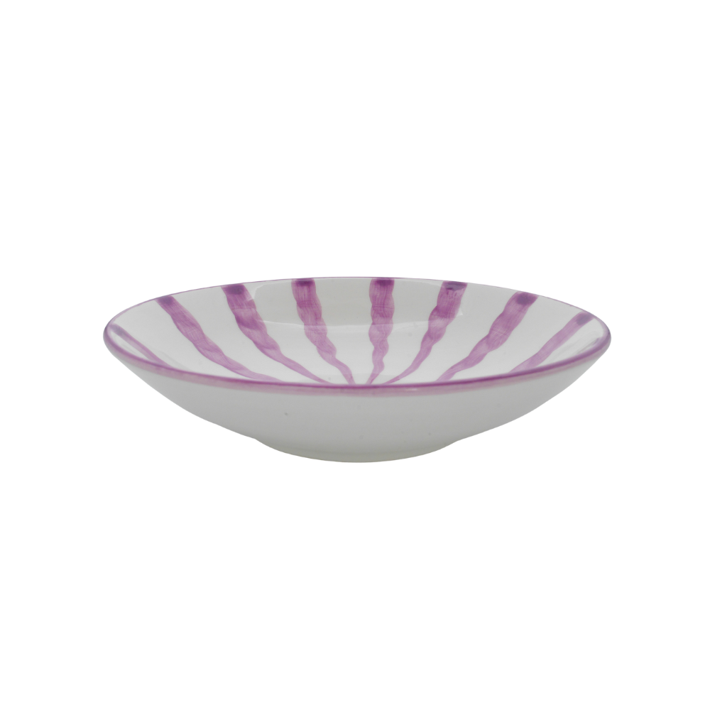 Woven Rosa Hand painted Wave Pasta Bowl Sorbet - Radical Living 