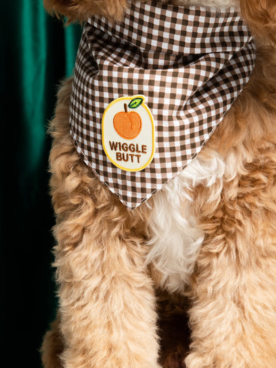 Scouts Honour Brown Gingham Bandana for Dogs - Radical Living