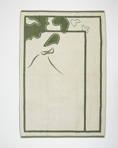 towel with abstract design on a white background