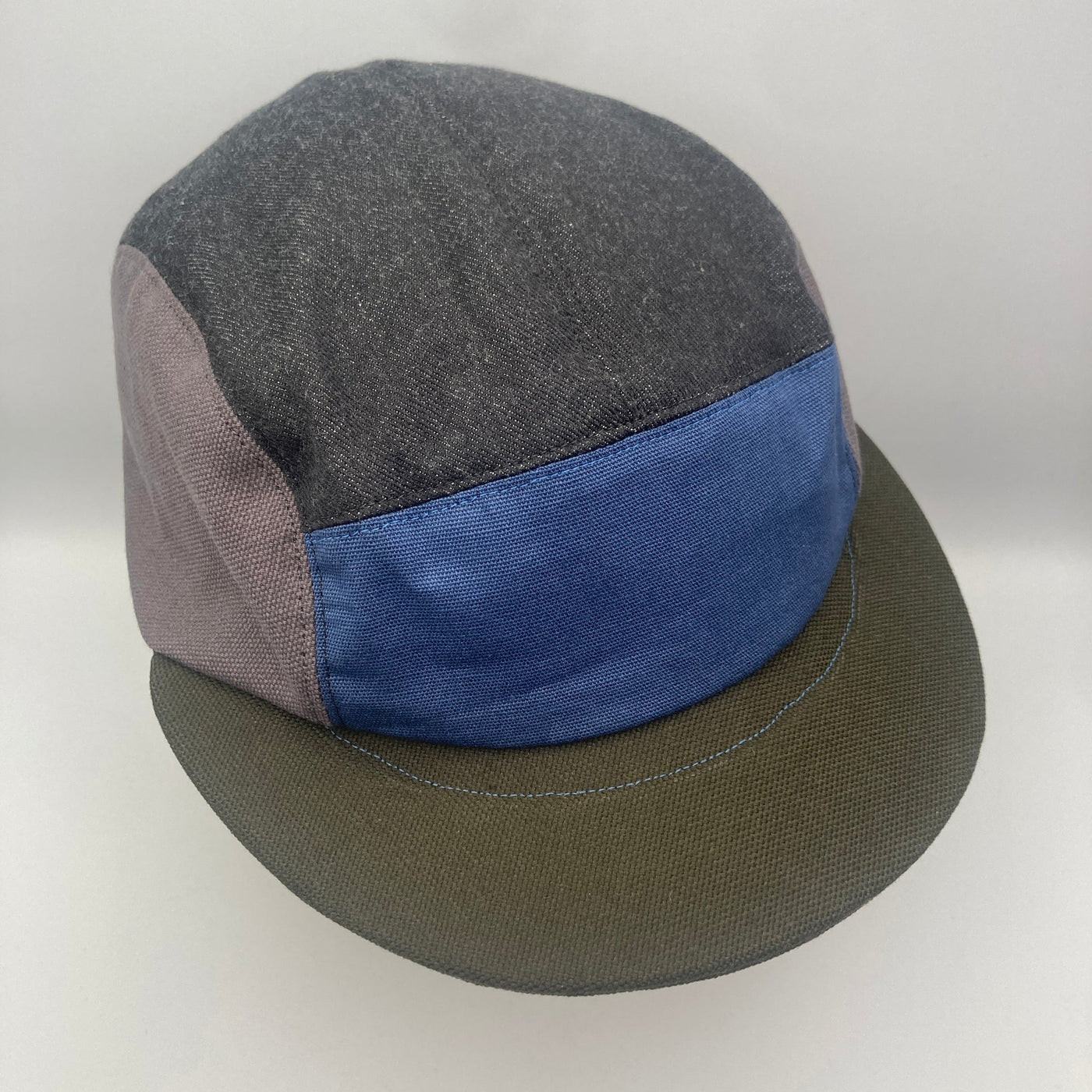 The Capalog Cornflower Blue & Spinach Panel Cap