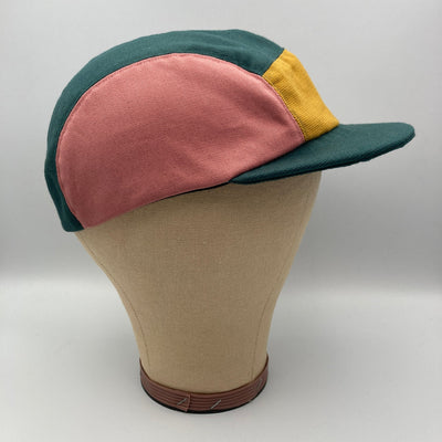 The Capalog Teal, Mustard, Rose & Madder Panel Cap