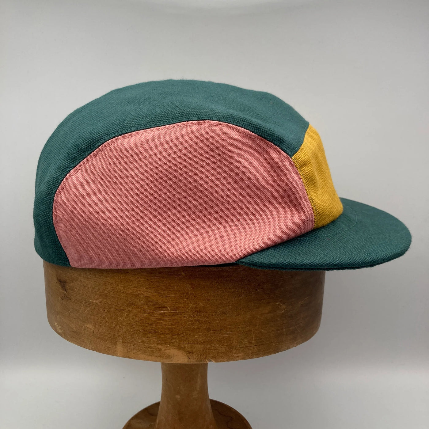 The Capalog Teal, Mustard, Rose & Madder Panel Cap