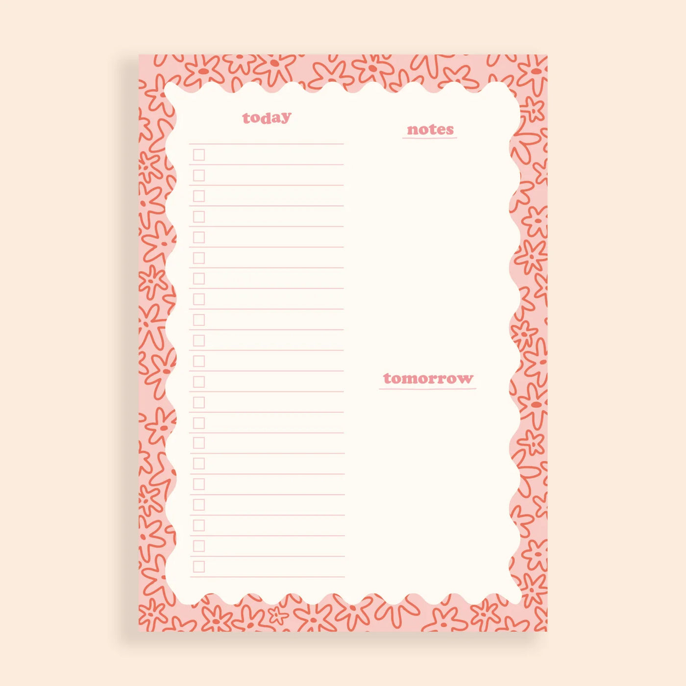 Lately Studio A5 Wavy Floral Daily Desk Pad - Radical Giving
