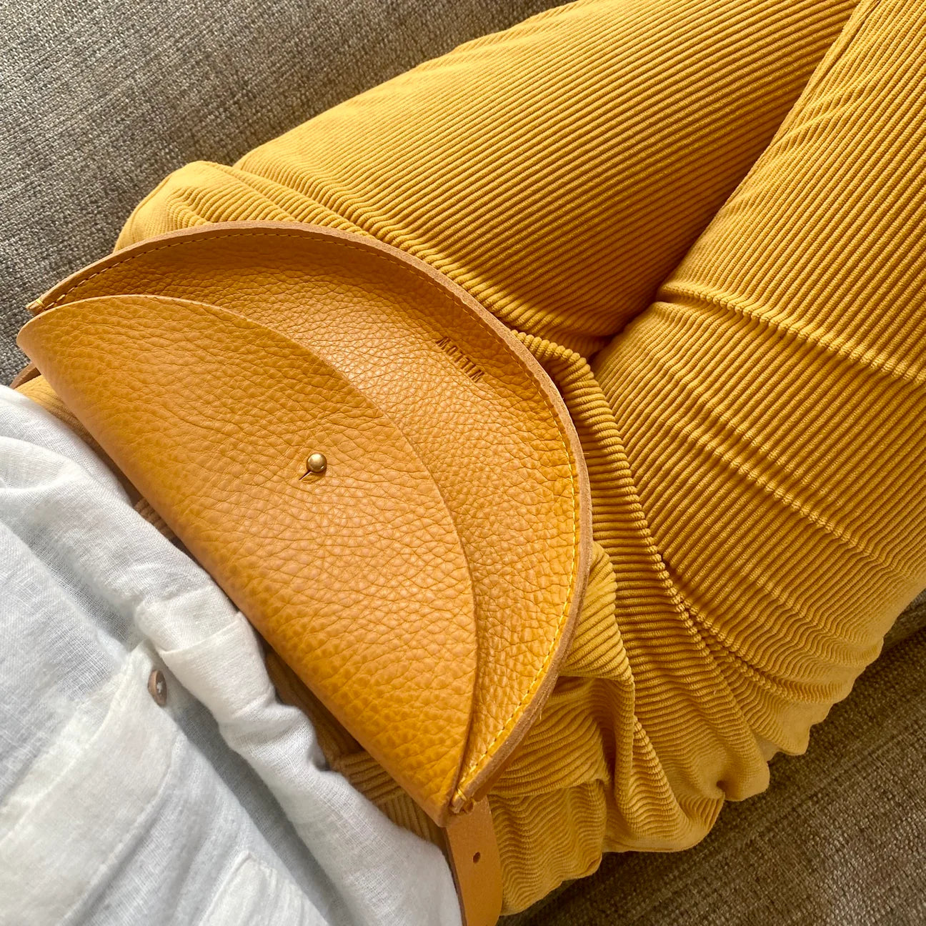 Willow Small Handmade Leather Halfmoon Crossbody Bag