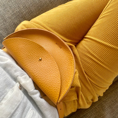 Willow Small Handmade Leather Halfmoon Crossbody Bag