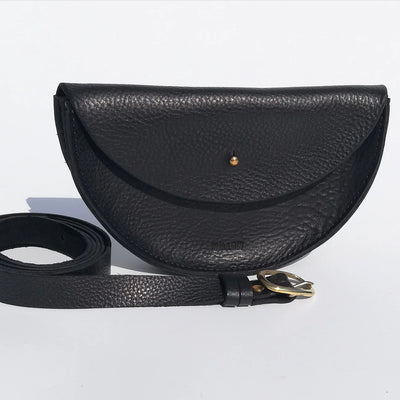 Willow Small Handmade Leather Halfmoon Crossbody Bag