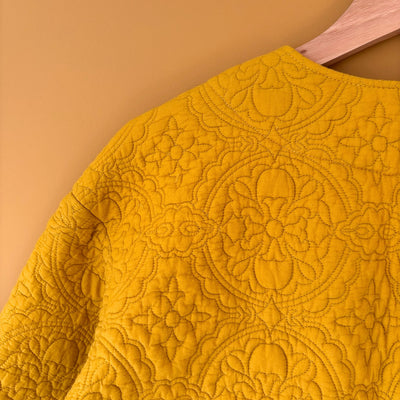 Worn To Threads Moss Jacket Yellow Embroidered