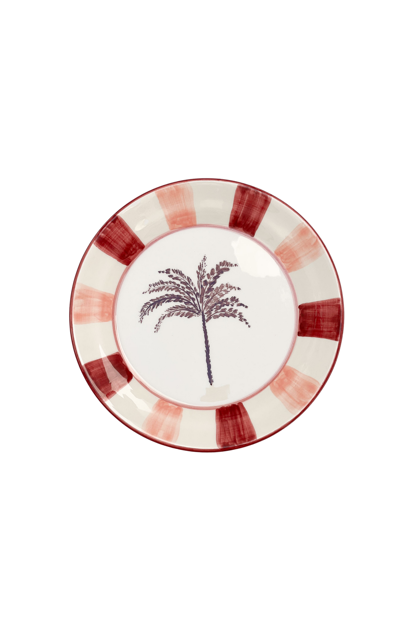 Woven Rosa  Hand-painted Palmera Serving Plate Set