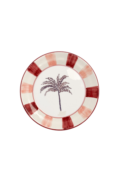 Woven Rosa  Hand-painted Palmera Serving Plate Set