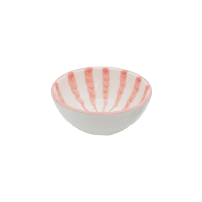 Woven Rosa  Hand-painted Wave Breakfast Bowl, Blush