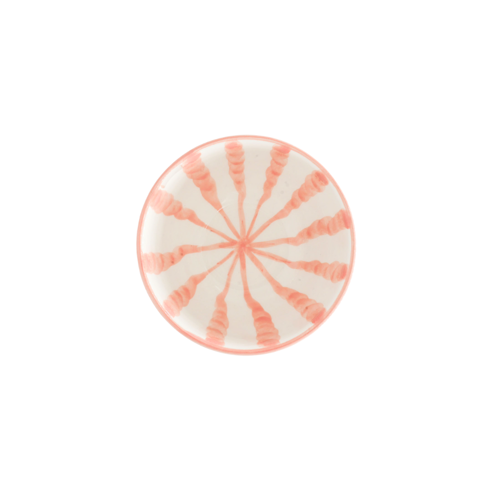Woven Rosa  Hand-painted Wave Breakfast Bowl, Blush