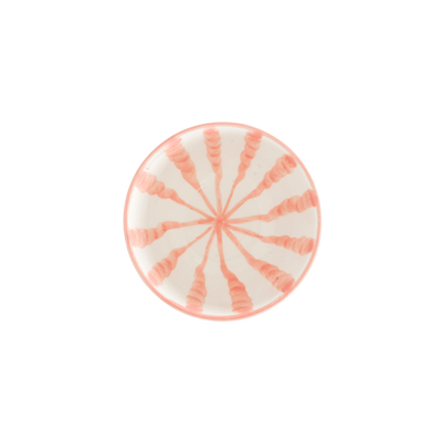 Woven Rosa  Hand-painted Wave Breakfast Bowl, Blush