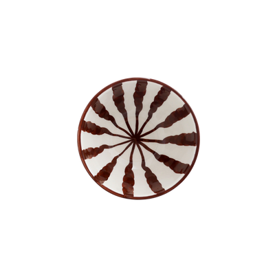 Woven Rosa  Hand-painted Wave Breakfast Bowl, Espresso