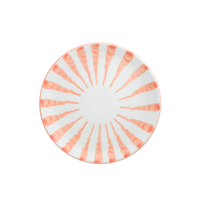 Woven Rosa  Hand-painted Wave Dinner Plate, Blush