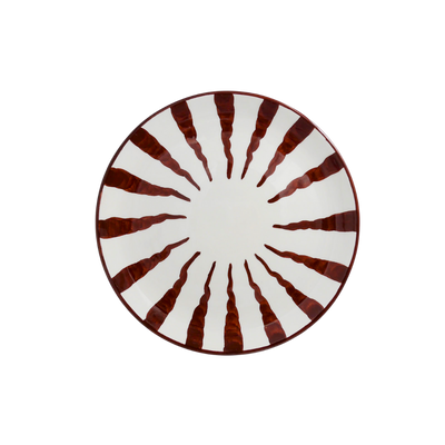 Woven Rosa  Hand-painted Wave dinner plate, Espresso