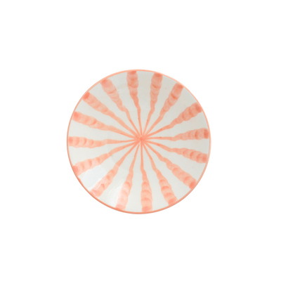 Woven Rosa  Hand-painted Wave Pasta Bowl, Blush