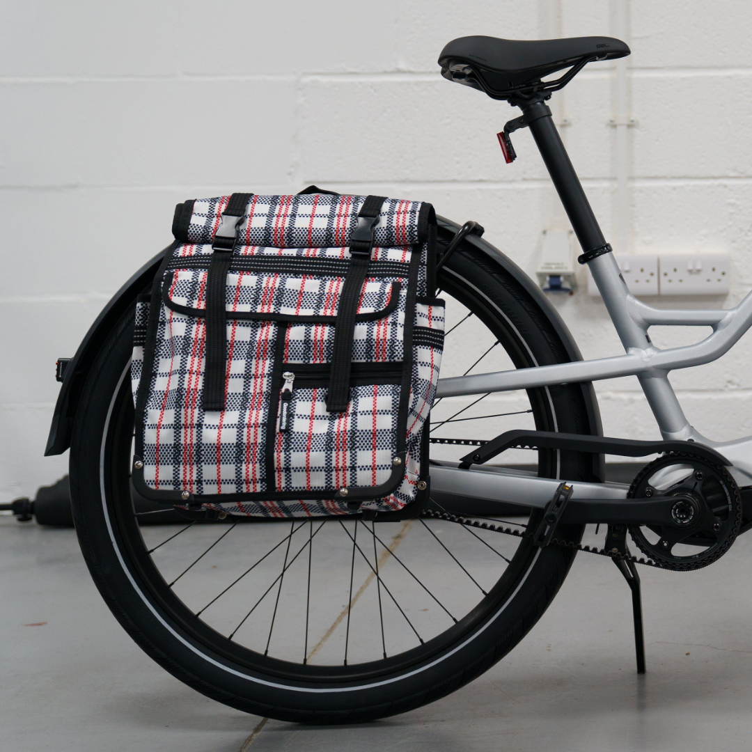 Goodordering Tartan Eco Rolltop Backpack & Pannier - Radical Giving