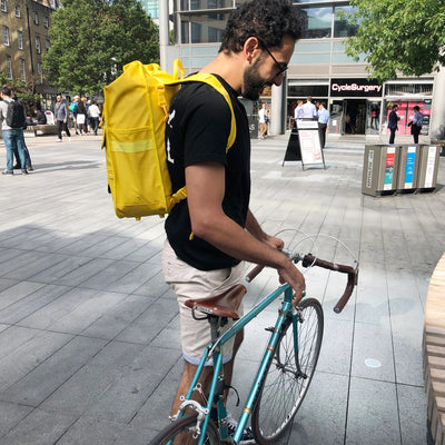 Goodordering Monochrome Rolltop Backpack Pannier Yellow - Radical Giving