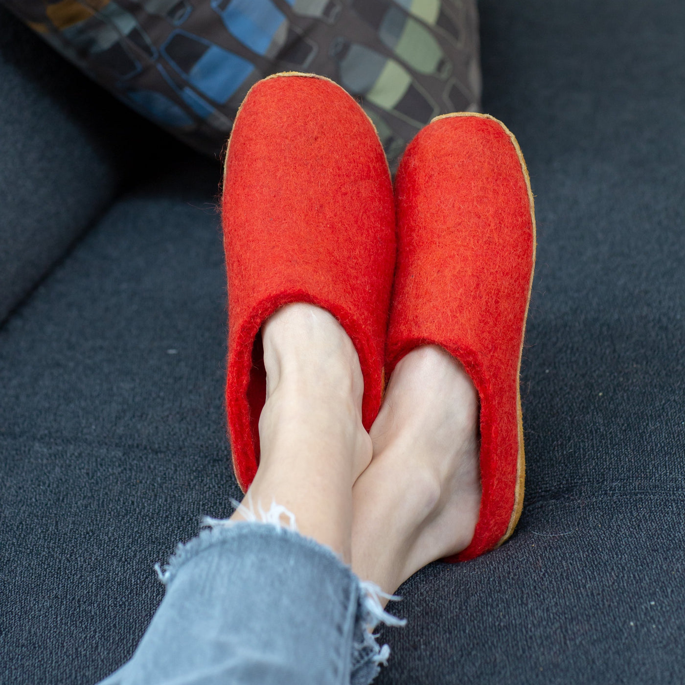 Wool Felt Slipper Mountain Coral - Nauseni - Radical Giving