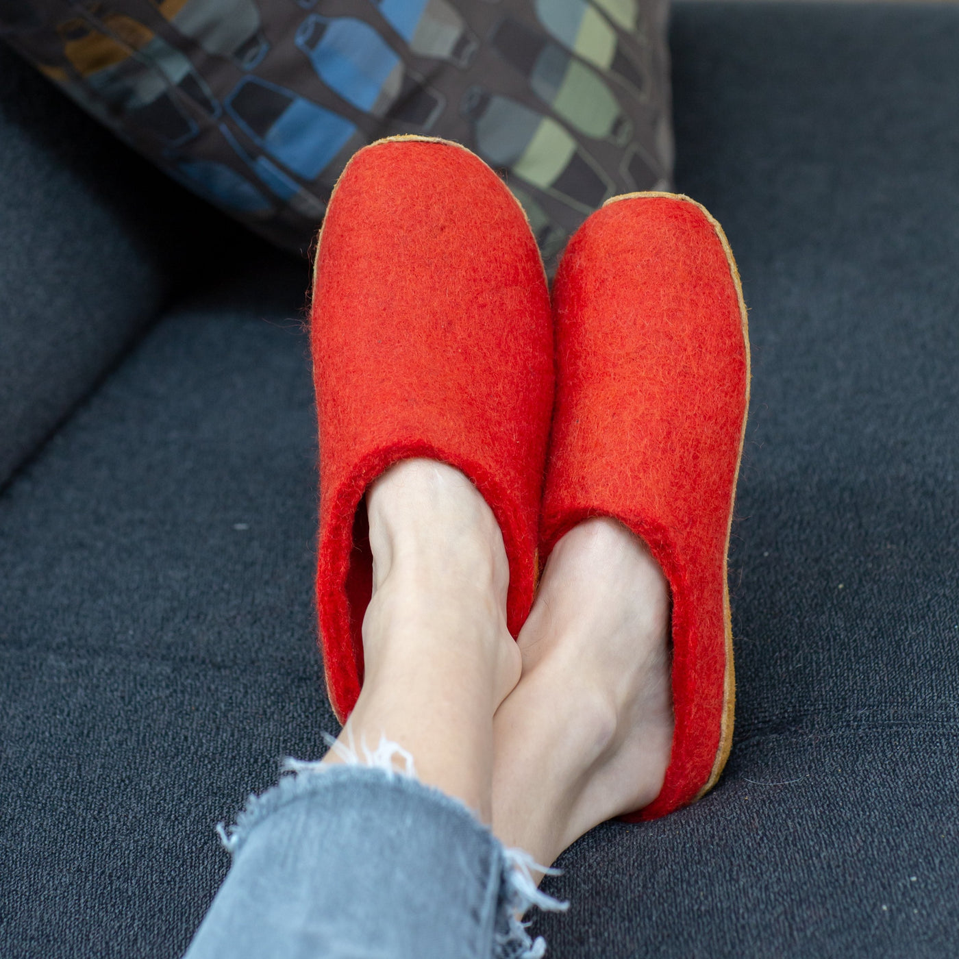 Wool Felt Slipper Yak Brown - Radical Giving - Nauseni