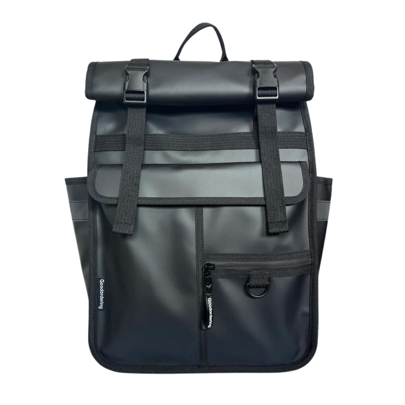 Goodordering Eco Monochrome Rolltop Backpack Pannier Black - Radical Giving