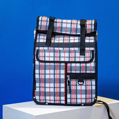 Goodordering Tartan Eco Rolltop Backpack & Pannier - Radical Giving