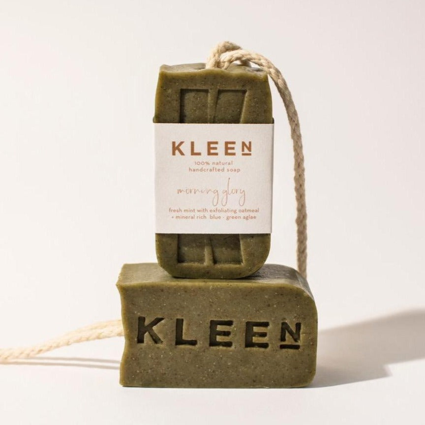 Kleen Morning Glory Natural Soap on a Rope - Radical Living