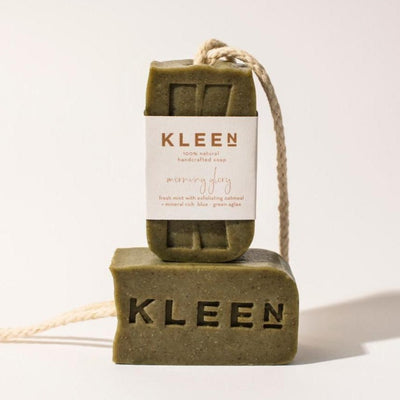Kleen Morning Glory Natural Soap on a Rope - Radical Living